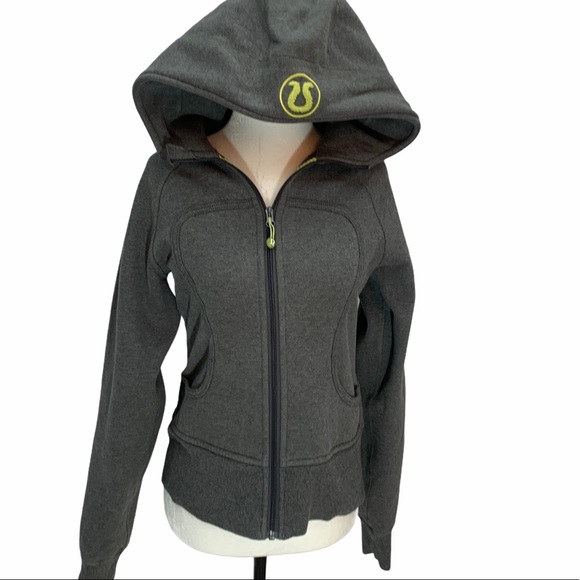 lululemon athletica Tops - Lululemon Charcoal Grey Scuba Hoodie EUC